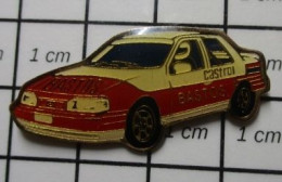 1415b Pin's Pins / Beau Et Rare / AUTOMOBILES / VOITURE DE RALLYE ROUGE ET BLANCHE CASTROL BASTOS - Automovilismo - F1