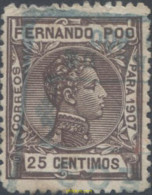Delcampe - 654408 USED FERNANDO POO 1907 ALFONSO XIII - Fernando Poo