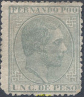 Delcampe - 654419 HINGED FERNANDO POO 1882 ALFONSO XII - VALORES EN C DE PESO - Fernando Poo