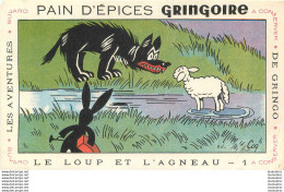 BUVARD PAIN D'EPICES GRINGOIRE LE LOUP ET L'AGNEAU - Gingerbread