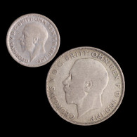 Lot (2) Grande-Bretagne / United Kingdom, 6 Pence 1929 & 1 Florin 1922, TB+ (VF) - Vrac - Monnaies