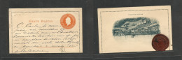 Argentina - Stationery. C. 1890s. 3c Orange Stationery Mint Lettersheet Reverse Red Wax Seal "Director General De Correo - Otros & Sin Clasificación