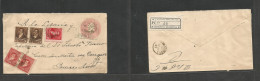 Argentina - Stationery. 1897 (8 Dic) Santiago Del Estero - Buenos Aires (12 Dec) Registered Multifkd Stationary 5c Rose - Otros & Sin Clasificación