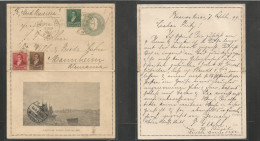 Argentina - Stationery. 1899 (8 Sept) Buenos Aires - Germany, Mannheim (30 Sept) 4c Grey Illustrated Stat Lettersheet + - Otros & Sin Clasificación