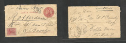 Argentina - Stationery. 1909 (3 March) Bella Vista - Netherlands, Rotterdam (3 Apr) Via CHILECITO (5 March) - Buenos Air - Otros & Sin Clasificación