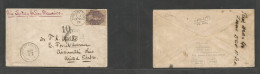 Australia. 1874 (Oct 20) Tasmania. Hobart Town - USA, Cincinnati, OH (4 Dec) 6d Lilac Perf Fkd Env Tied Grill Name Cds. - Otros & Sin Clasificación