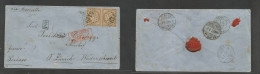 Egypt. 1872 (26 Dec) French PO. Cairo - Switzerland, Zurich, Wadenschweil (8 Jan 73) Via Marseille Zurich - TPO. Fkd Env - Other & Unclassified