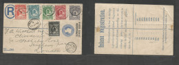Bc - Niger Coast. 1894 (28 June) Bonny River - London, UK (27 July) Via Liverpool. Ovptd 2d Blue Registered Multifkd Sta - Other & Unclassified