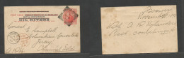 Bc - Niger Coast. 1895 (Nov 8) Bonny - Jersey, Channel Islands Via Liverpool Br. Packet (14 Dec) Ovptd 1d Red QV Stat Ca - Other & Unclassified