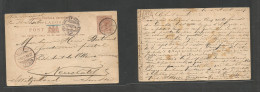 Bc - Nigeria. 1887 (1 Aug) Lagos - Switzerland, Neuchatel (31 Aug) 1 1/2d Brown QV Stat Card. Via Liverpool Per "SS Sher - Other & Unclassified