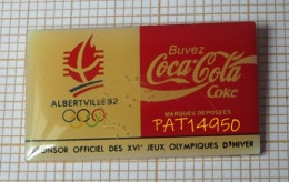 PAT14950 COCA COLA  JO ALBERTVILLE 92 1992 SPONSOR OFFICIEL Des XVIème JEUX D'HIVER  En Version EPOXY COJO 1988 - Coca-Cola