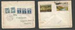 Latvia. 1936 (16 Jan) Riga - Italy, Torino (19 Jan) Multifkd Envelope, Tied Cds, Arrival Reverse. Better Dest. Nice Usag - Latvia