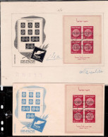 ISRAEL 1949 PROOF FOR FDC BLOCK TABUL  SPECIMEN SIGNETURE BY OTTO WALLISH VF!! - Imperforates, Proofs & Errors
