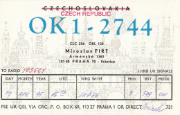 Czech Republic - QSL - Praha - OK1 - 2744 - Altri & Non Classificati
