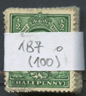 Grande Bretagne Lot 1934-36 Y&T N°187 - Michel N°175 (o) - 0,5p George V - Lot De 100 Timbres - Sheets, Plate Blocks & Multiples