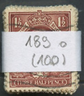 Grande Bretagne Lot 1934-36 Y&T N°189 - Michel N°177 (o) - 1,5p George V - Lot De 100 Timbres - Sheets, Plate Blocks & Multiples