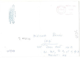 NATIONAL RADIOCOMMUNICATIONS SOCIETY STAMP, AMOUNT 150 RED MACHINE STAMPS ON COVER, 2009, ROMANIA - Briefe U. Dokumente