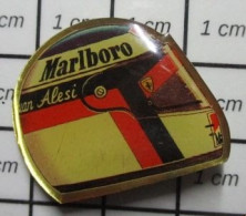 412e Pin's Pins / Rare Et De Belle Qualité !!! SPORTS / CASQUE PILOTE F1 JEAN ALESI Où ça ? MARLBORO - Automovilismo - F1