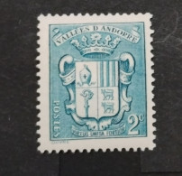 Andorra, French #66 (A55) VF MINT VLH - 1936 2c ,hinge,very Good Condition - Gebraucht