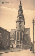 BELGIQUE - Dieghem - Eglise - Architecture - Vitraux - Tour - Flèche - Charrette - Nels - Animé - Carte Postale Ancienne - Diegem