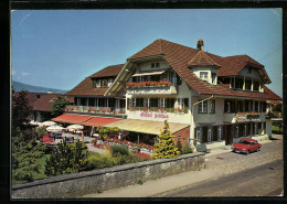 AK Steffisburg, Gasthof-Hotel Schützen H. Haueter-Wittwer, Mit Strasse Und Garten, Rückseitig Lageplan - Steffisburg