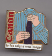 Pin's Arthus Bertrand  Canon Le Fax Soigne Mon Image Chemise Cravate  7957JL - Informatica