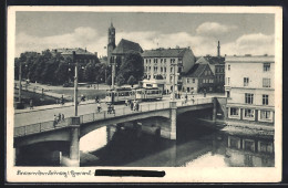 AK Brandenburg / Havel, Brücke Mit Strassenbahn - Brück