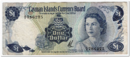 CAYMAN ISLANDS,1 DOLLAR,L.1971(1973)P.1b,FINE - Isole Caiman