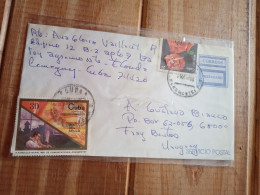 Cuba.uruguay.not Common Local Stationery Cover.additionals .2847.2544.international.post By  April 22.reg Post E7. - Covers & Documents