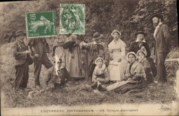 CPA L'Auvergne Pittoresque Groupe Auvergnat Folklore - Sournia