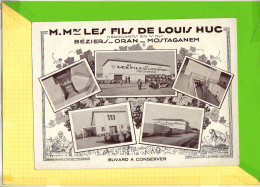 BUVARD & Blotting Paper : Les Fils De LOUIS HUC Vins Beziers Oran Mostaganem & Cote 818.325 - Liquor & Beer