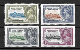 K.U.T. 1935 Silver Jubilee, Mint Mounted, Sc# ,SG 124-127 - Kenya, Ouganda & Tanganyika