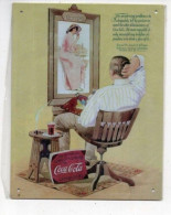 * Belle Réédition- Plaque En Tôle Lithographiée Avec Rebord : Publicité éditée Par Coca-Cola - Targhe In Lamiera (a Partire Dal 1961)