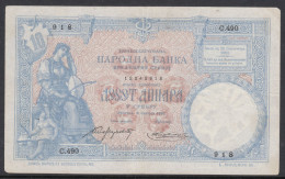 Kingdom Of Serbia 1893 10 Dinara VF - Serbia