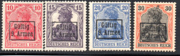 A3.215 1918 GERMAN OCCUPATION 9th. ARMY .YT 3-6 MNH - Occupations