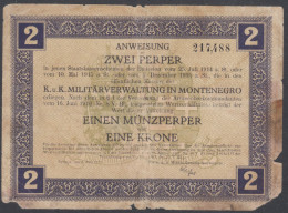 Yugoslavia Montenegro 1917 2 Perpera / 1 Krone - Joegoslavië