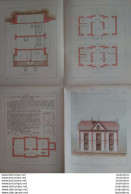 PETITES CONSTRUCTIONS FRANCAISES PL. 49 A 52  EDIT. THEZARD MAISON D'INDUSTRIEL - Architectuur