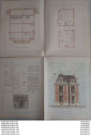 PETITES CONSTRUCTIONS FRANCAISES PL. 37 A 40  EDIT. THEZARD MAISON DE CAMPAGNE STYLE HENRI IV - Architectuur