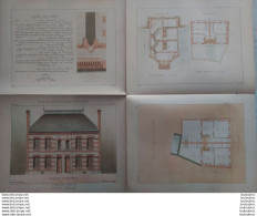 PETITES CONSTRUCTIONS FRANCAISES PL. 73 A 76   EDIT. THEZARD MAISONS JUMELLES - Architectuur