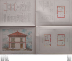 PETITES CONSTRUCTIONS FRANCAISES PL. 9 A 12 EDIT. THEZARD  PETITE HABITATION POUR LE BORD DE LA MER - Architectuur