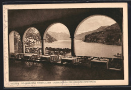 AK Weesen, Schlosshotel Mariahalden, Ausblick Von Der Frühstücksterrasse - Weesen