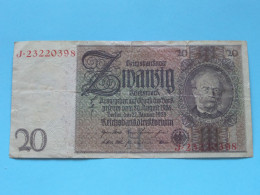 20 Reichsmark - Berlin 1924 / 29 ( Zie / Voir SCAN ) Deutschland / Germany ! - 20 Reichsmark