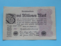 Zwei Millionen Mark - Berlin 1923 ( Zie / Voir SCAN ) Deutschland / Germany ! - 2 Millionen Mark