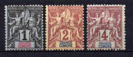 Grande Comore   - 1897 -  Type Sage  - N° 1 à 3  -  Neuf * - MLH - Neufs