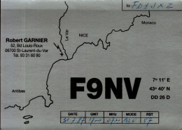 CARTE QSL.. FRANCE ..F9NV..ST-LAURENT DU VAR.. 1987 - Radio