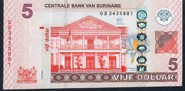 SURINAM P162b 5 Dollars 1.4.2012 #GB   UNC. - Suriname