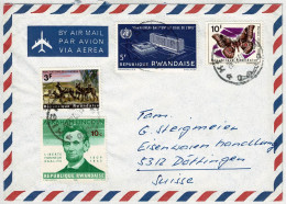Ruanda / Rwandaise 1966, Luftpostbrief / Air Mail Kigali - Döttingen (Schweiz) - Covers & Documents