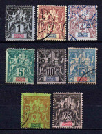 Grande Comore   - 1897 -  Type Sage  - N° 1 à 8 -  Oblitéré - Used - Oblitérés