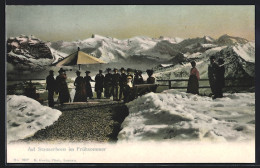 AK Stanserhorn, Besucher Auf Dem Gipfel Im Frühsommer - Stans