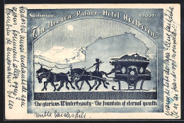 AK Adelboden, The Nevada Palace-Hotel, Pferdeschlitten - Adelboden